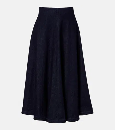 Altuzarra Varda Denim Midi Skirt In Blue