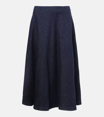 Altuzarra Varda Denim Midi Skirt In Blue
