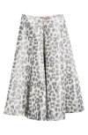 Altuzarra Varda Leopard Print A-line Midi Skirt In Antique Pearl Leopard