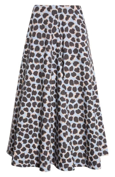 Altuzarra Varda Print A-line Stretch Cotton Skirt In Black