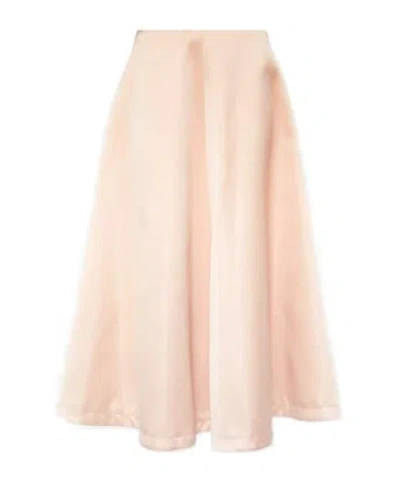 Altuzarra Varda Satin Midi Skirt In Neutral