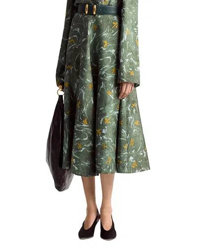 ALTUZARRA VARDA SILK MIDI SKIRT