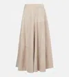 Altuzarra Varda Suede Midi Skirt In White