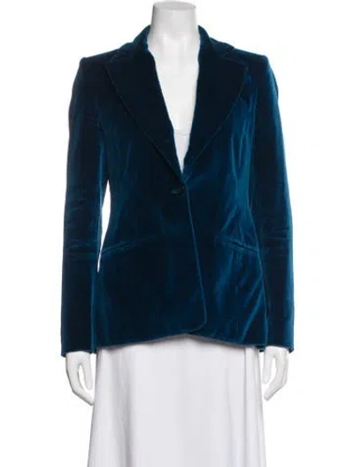 Pre-owned Altuzarra Velvet Blazer In Blue