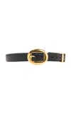 Altuzarra Vintage Brass Buckle Belt In Black