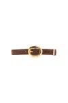 Altuzarra Vintage Brass Buckle Belt In Chocolate
