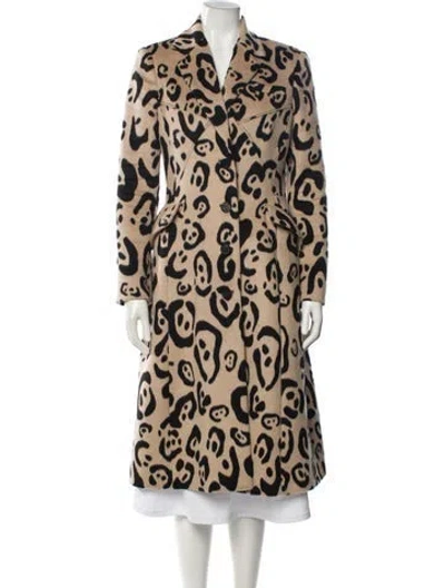 Pre-owned Altuzarra Virgin Wool Animal Print Evening Jacket In Brown