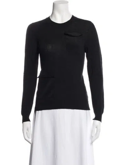 Pre-owned Altuzarra Virgin Wool Crew Neck Sweater In Black