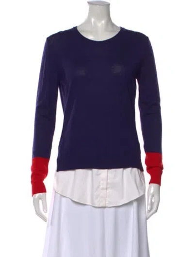 Pre-owned Altuzarra Virgin Wool Crew Neck Sweater In Purple