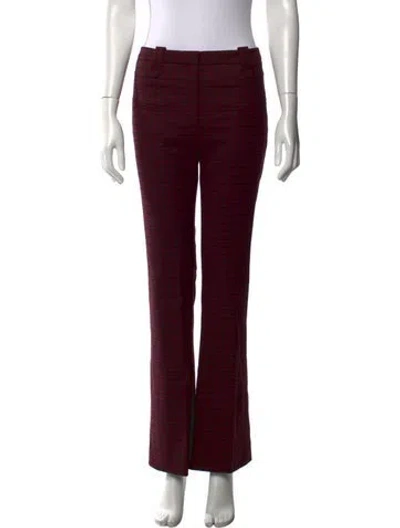 Pre-owned Altuzarra Virgin Wool Flared Pants In Red