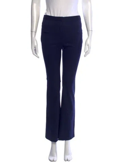 Pre-owned Altuzarra Virgin Wool Flared Pants In Blue