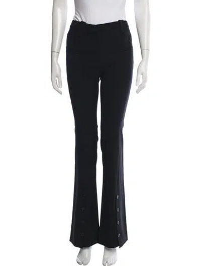 Pre-owned Altuzarra Virgin Wool Flared Pants In Blue
