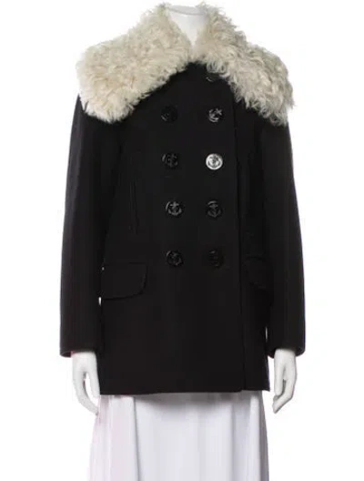 Pre-owned Altuzarra Virgin Wool Fur Coat W/ Tags In Black