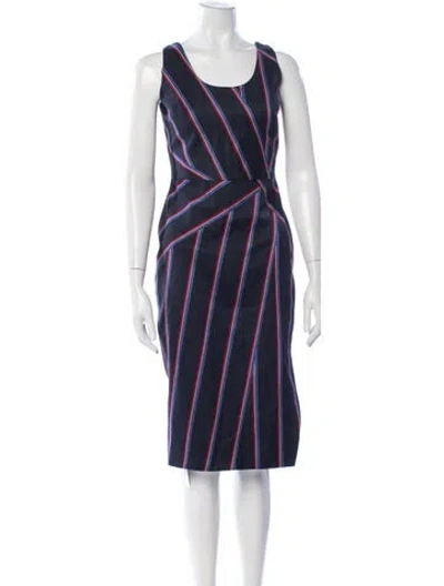 Pre-owned Altuzarra Virgin Wool Knee-length Dress In Blue