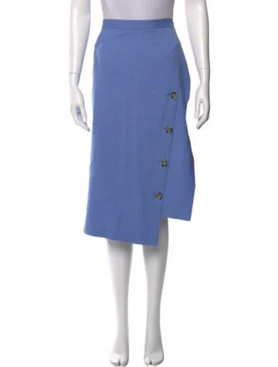 Pre-owned Altuzarra Virgin Wool Knee-length Skirt W/ Tags In Blue