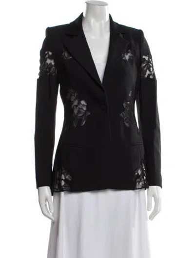 Pre-owned Altuzarra Virgin Wool Lace Pattern Blazer In Blue