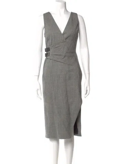 Pre-owned Altuzarra Virgin Wool Midi Length Dress In Black