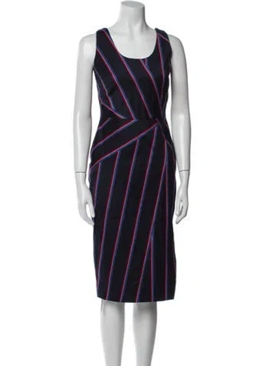 Pre-owned Altuzarra Virgin Wool Midi Length Dress In Blue