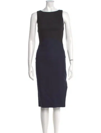 Pre-owned Altuzarra Virgin Wool Midi Length Dress In Blue