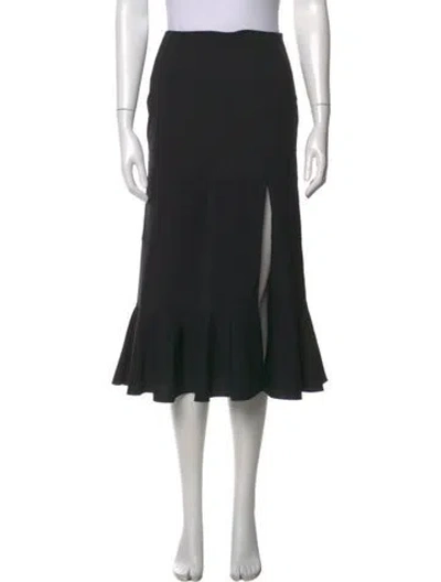 Pre-owned Altuzarra Virgin Wool Midi Length Skirt In Black