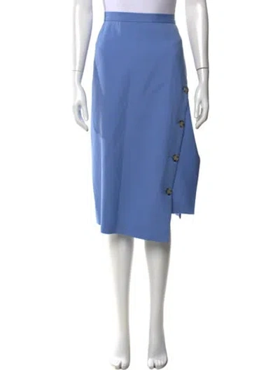 Pre-owned Altuzarra Virgin Wool Midi Length Skirt In Blue