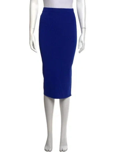 Pre-owned Altuzarra Virgin Wool Midi Length Skirt In Blue