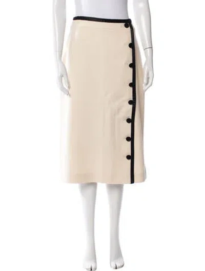 Pre-owned Altuzarra Virgin Wool Midi Length Skirt In Neutrals