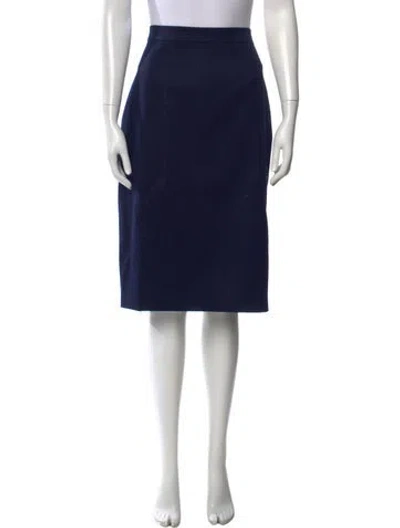 Pre-owned Altuzarra Virgin Wool Midi Length Skirt W/ Tags In Blue