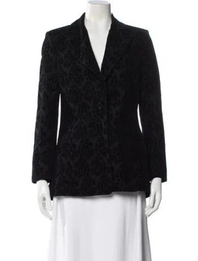 Pre-owned Altuzarra Virgin Wool Printed Blazer In Black