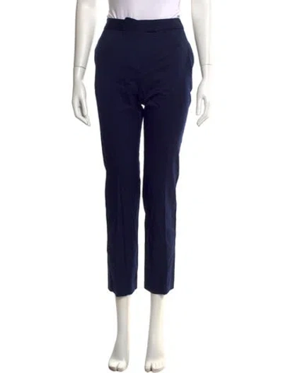 Pre-owned Altuzarra Virgin Wool Straight Leg Pants In Blue