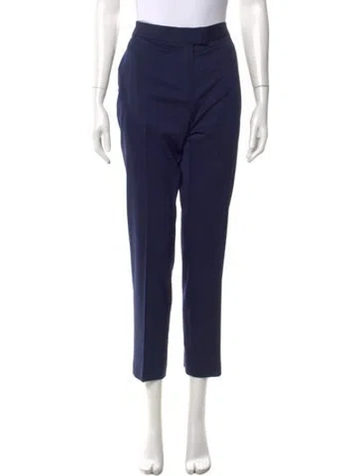 Pre-owned Altuzarra Virgin Wool Straight Leg Pants In Blue