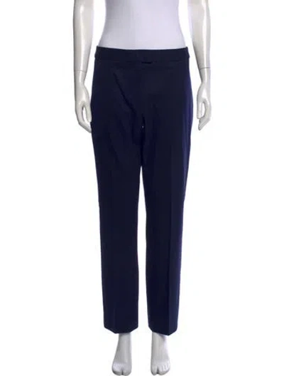 Pre-owned Altuzarra Virgin Wool Straight Leg Pants In Blue