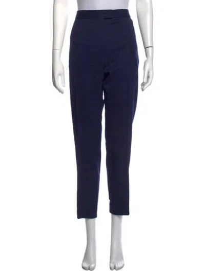 Pre-owned Altuzarra Virgin Wool Straight Leg Pants In Blue