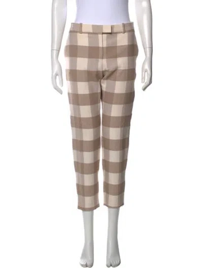 Pre-owned Altuzarra Virgin Wool Straight Leg Pants In Brown