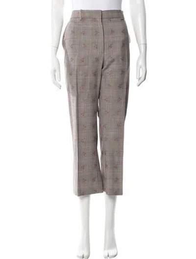 Pre-owned Altuzarra Virgin Wool Straight Leg Pants In Brown