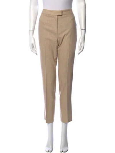Pre-owned Altuzarra Virgin Wool Straight Leg Pants In Neutrals