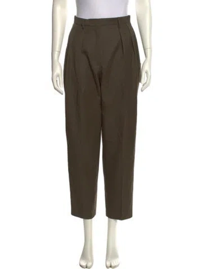 Pre-owned Altuzarra Virgin Wool Straight Leg Pants W/ Tags In Green