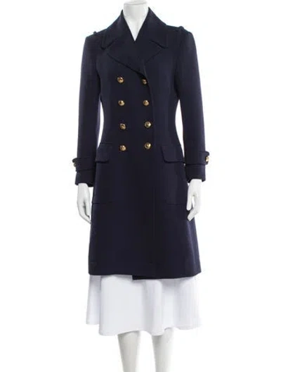 Pre-owned Altuzarra Virgin Wool Trench Coat In Blue
