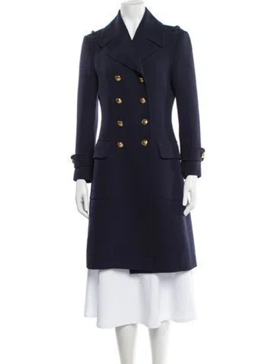 Pre-owned Altuzarra Virgin Wool Trench Coat In Blue