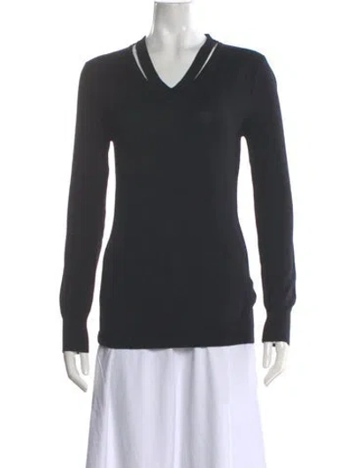 Pre-owned Altuzarra Virgin Wool V-neck Sweater In Gray