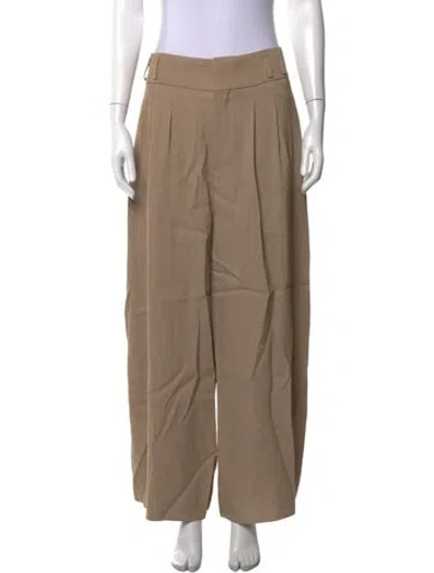 Pre-owned Altuzarra Virgin Wool Wide Leg Pants In Neutrals