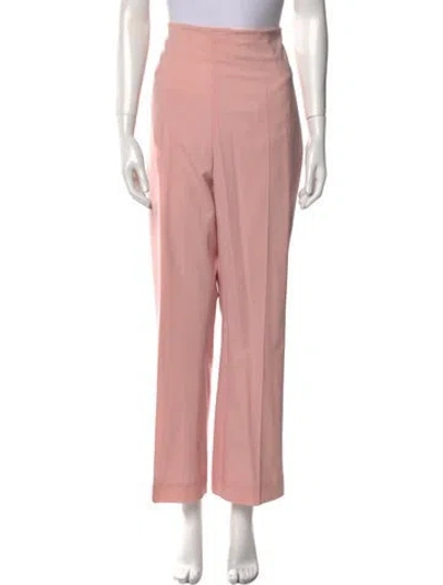 Pre-owned Altuzarra Virgin Wool Wide Leg Pants In Pink