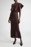 Altuzarra Vivi Knit Dress With Satin Ruffle