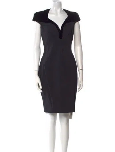 Pre-owned Altuzarra V-neck Knee-length Dress In Black
