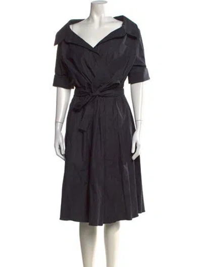 Pre-owned Altuzarra V-neck Knee-length Dress In Black