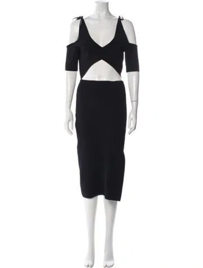 Pre-owned Altuzarra V-neck Knee-length Dress In Blue