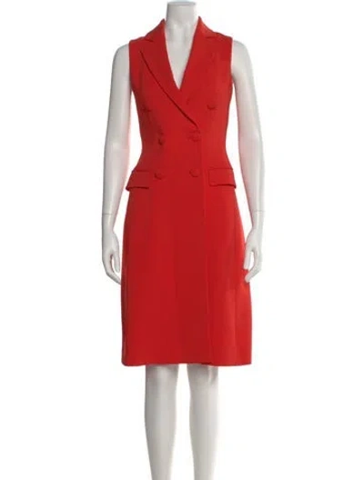 Pre-owned Altuzarra V-neck Knee-length Dress In Orange