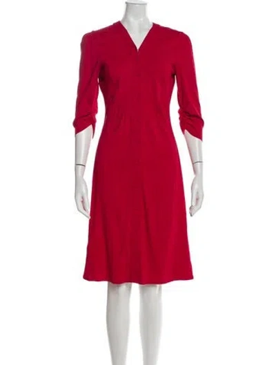 Pre-owned Altuzarra V-neck Knee-length Dress In Red