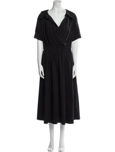 Pre-owned Altuzarra V-neck Long Dress In Black