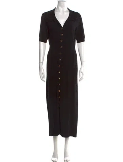 Pre-owned Altuzarra V-neck Long Dress In Black